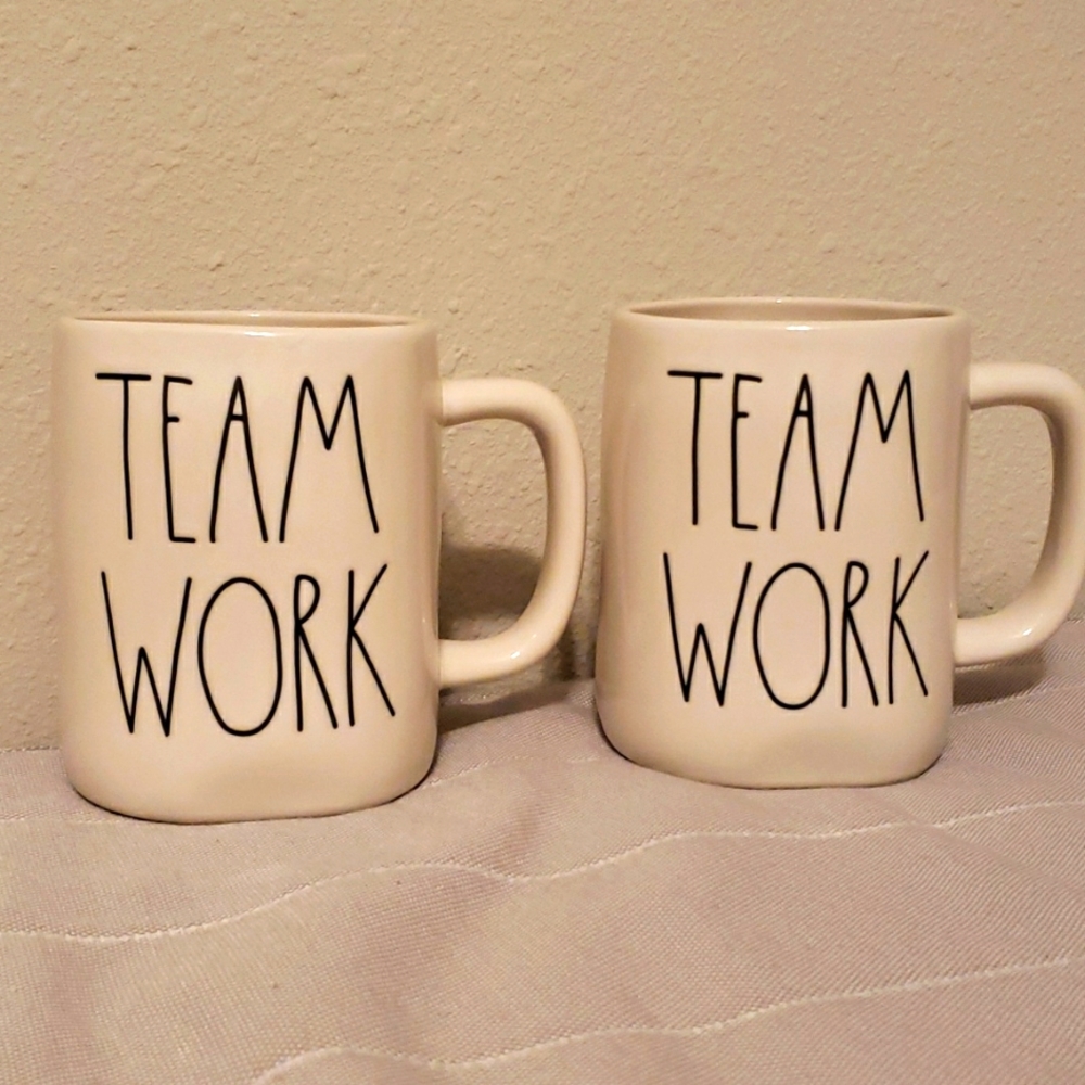 Rae Dunn Team Work Mugs By Magenta - Set of 2
